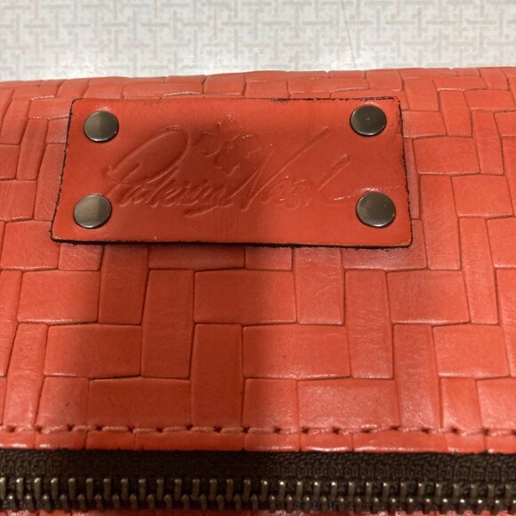 EUC Patricia Nash Apricot Orange Leather Wristlet - Picture 2 of 10